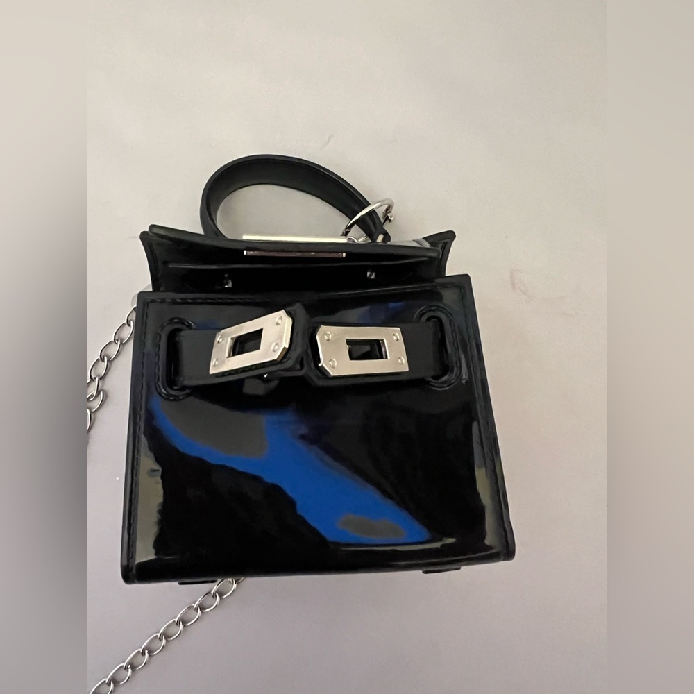 Kendall & Kylie Black Mini Bag with Silver Tone Accents - Picture 6 of 10